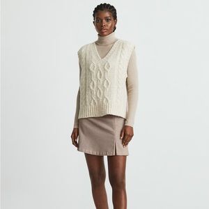 Everlane Cloud Cable Knit Vest, S